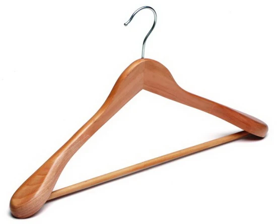 Luxury Hotel Wooden Coat Clothes Hanger for Garment